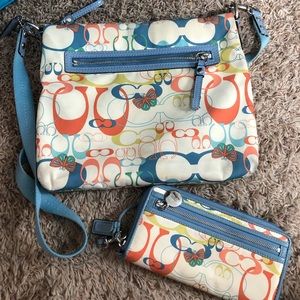 Authentic coach crossbody and wallet